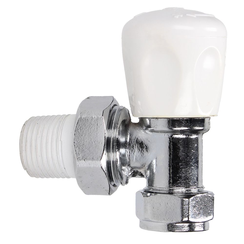 Evolve Double Packing Gland PTFE Tail 15 mm Angled Wheel Head Valve