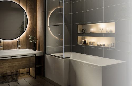 Fresssh Solarna 1700 L-Shaped Front Bath Panel White