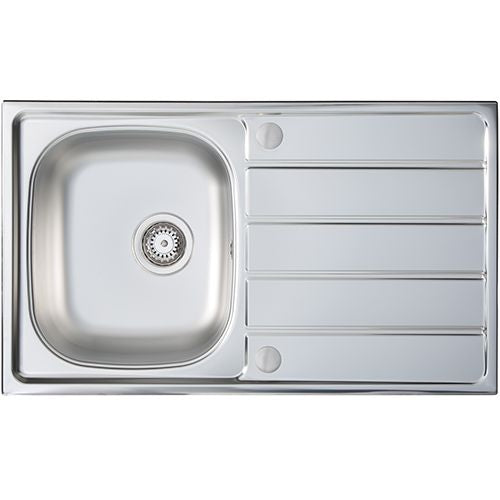 Fresssh Cmpact Single Bowl Sink & Drainer 860x500x170mm With Mixer Tap