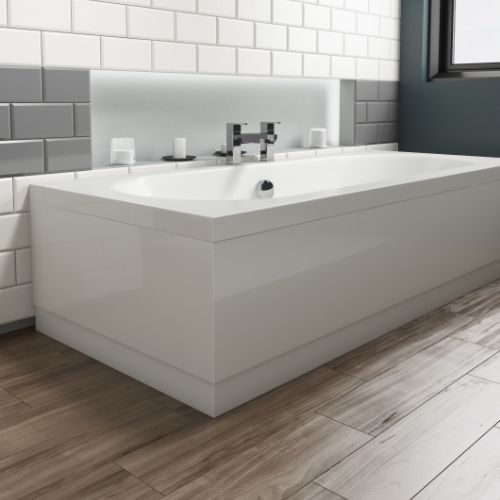 1700mm Waterproof Front Bath Panel & Plinth Gloss White
