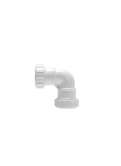 UNI white comp waste - elbow 40mm
