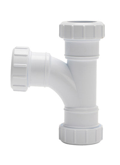 UNI white comp waste - swept tee 40mm