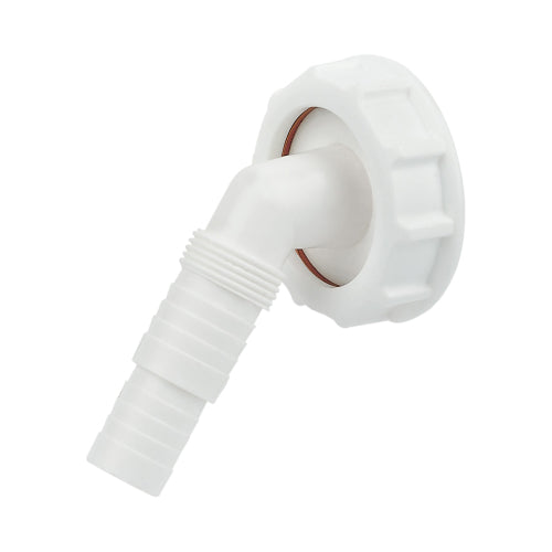 Floplast white overflow & hose connector THC41
