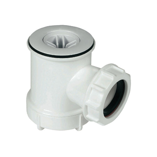 Floplast white grid easyclean shower trap 19mm seal x 40mm TH41