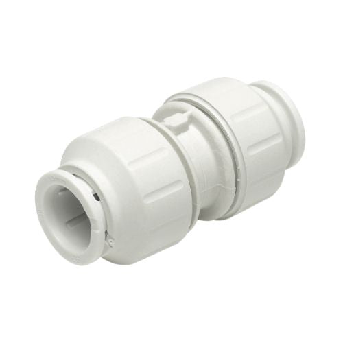 JG Speedfit white straight coupler 15mm