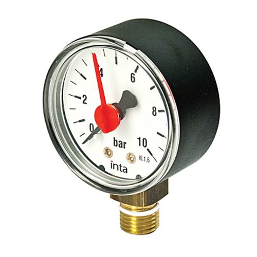 0-10 Bar 50mm Dial Pressure Gauge 1/4" Bottom Entry