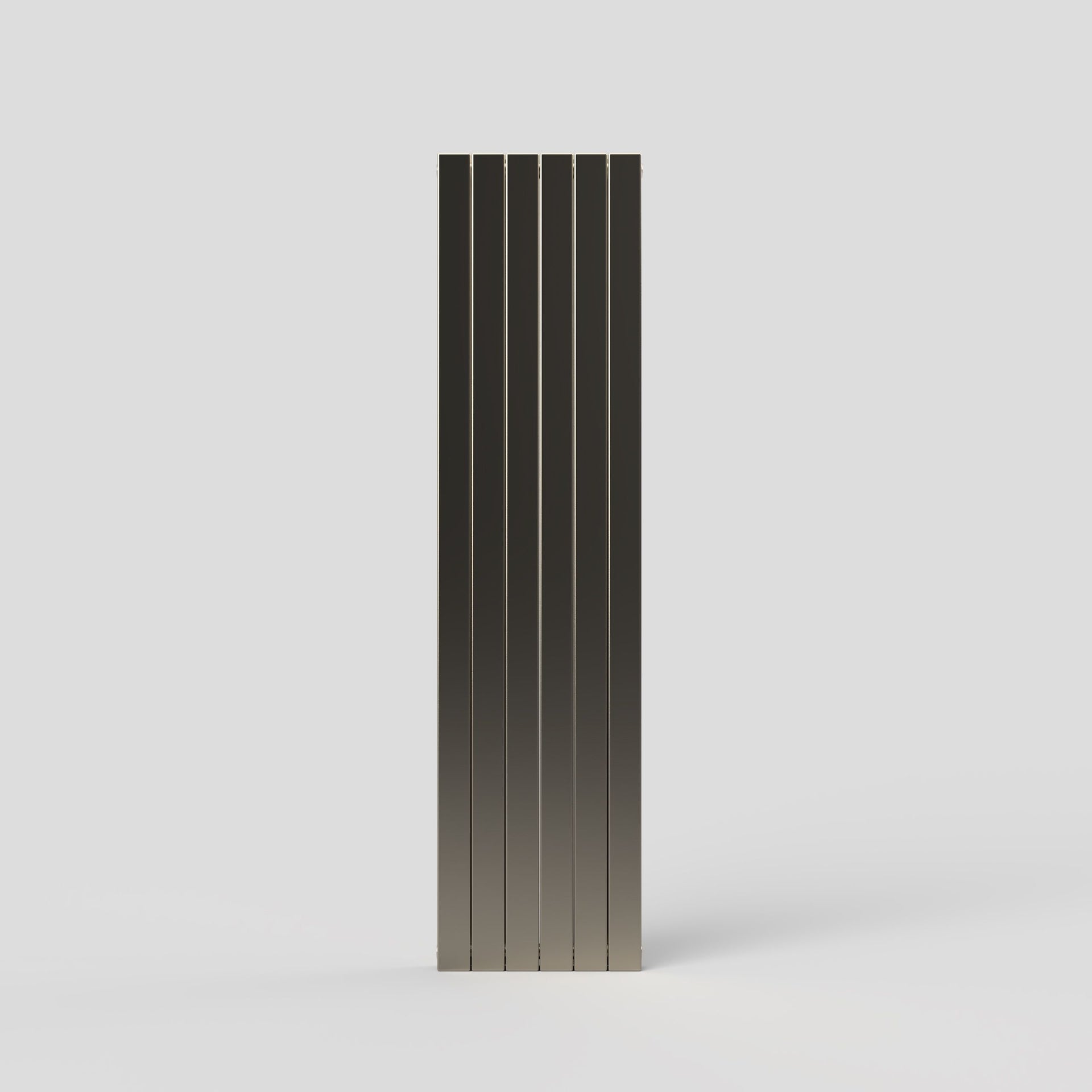 Slat 1800 H X 444 W Double Flat Panel Raw Metal Vertical Radiator