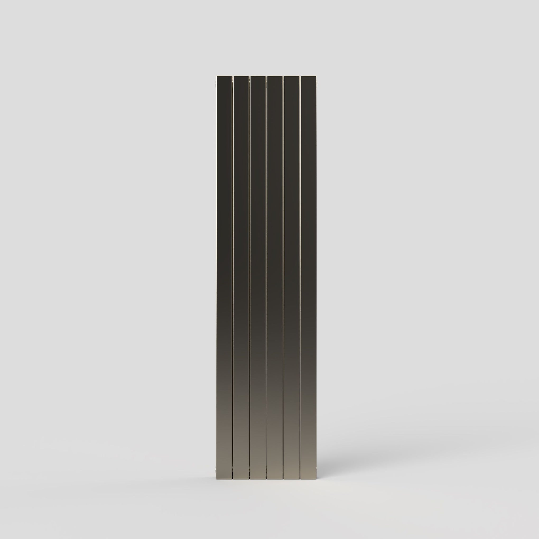 Slat 1800 H X 444 W Double Flat Panel Raw Metal Vertical Radiator