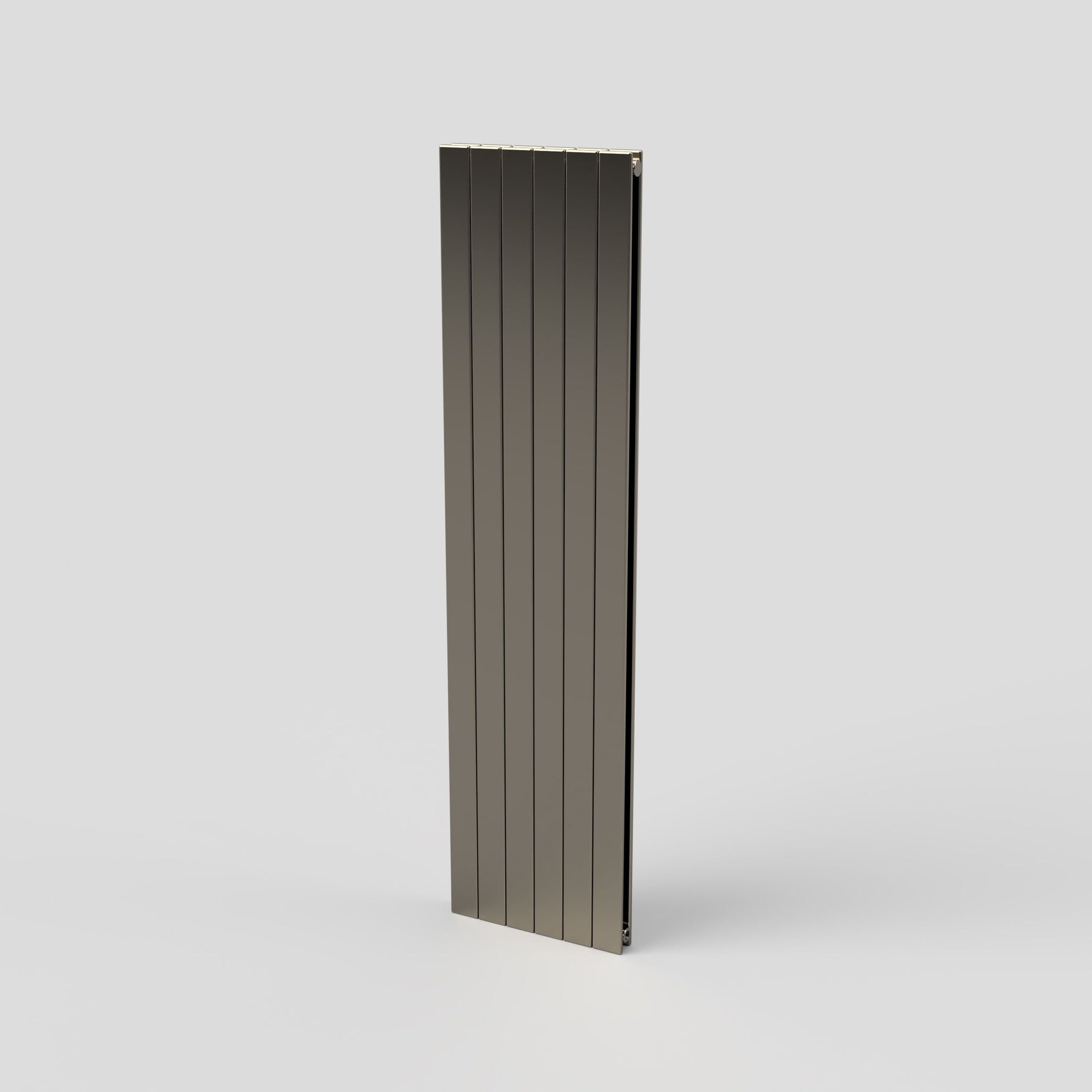 Slat 1800 H X 444 W Double Flat Panel Raw Metal Vertical Radiator