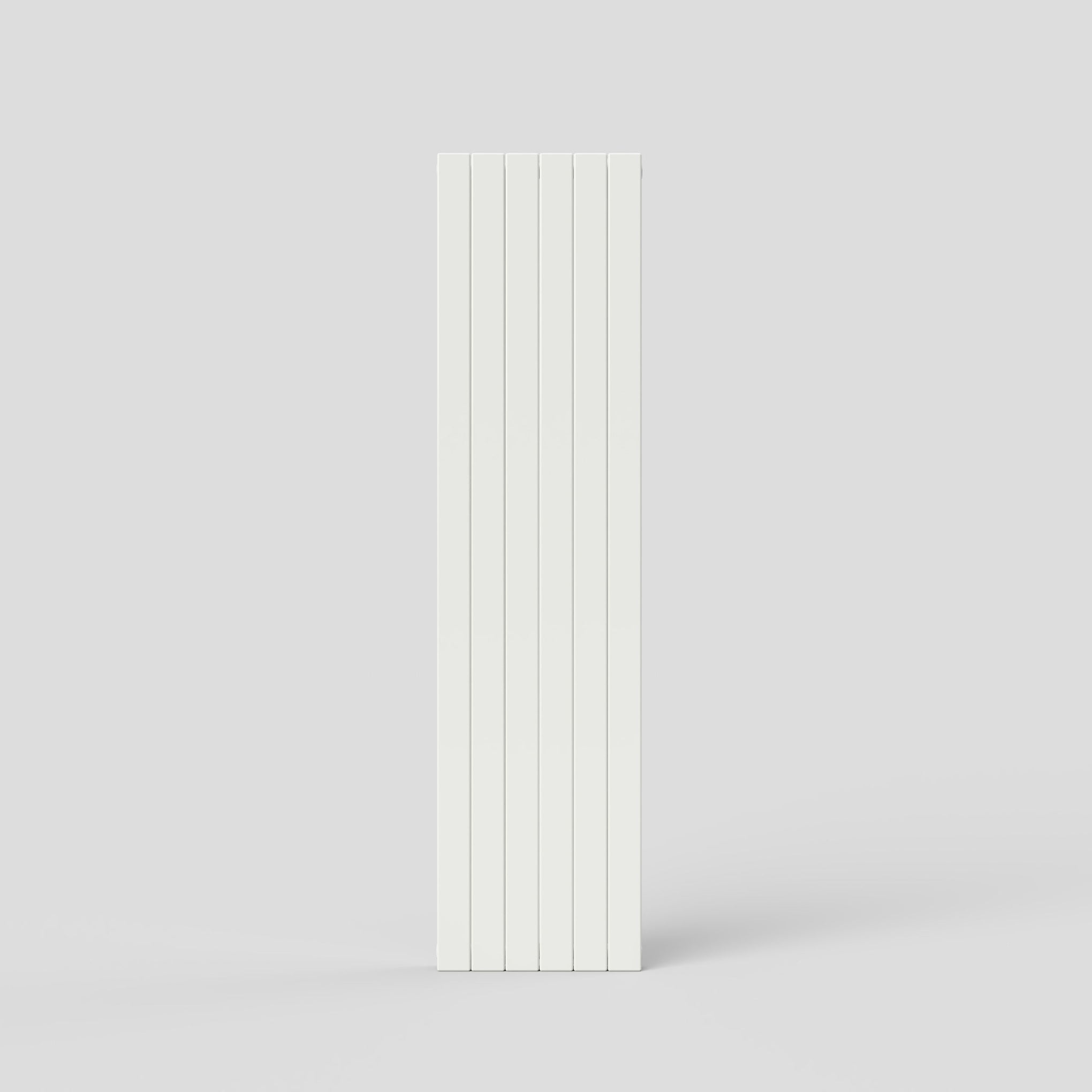 Slat 1800 H X 444 W Double Flat Panel White Vertical Radiator