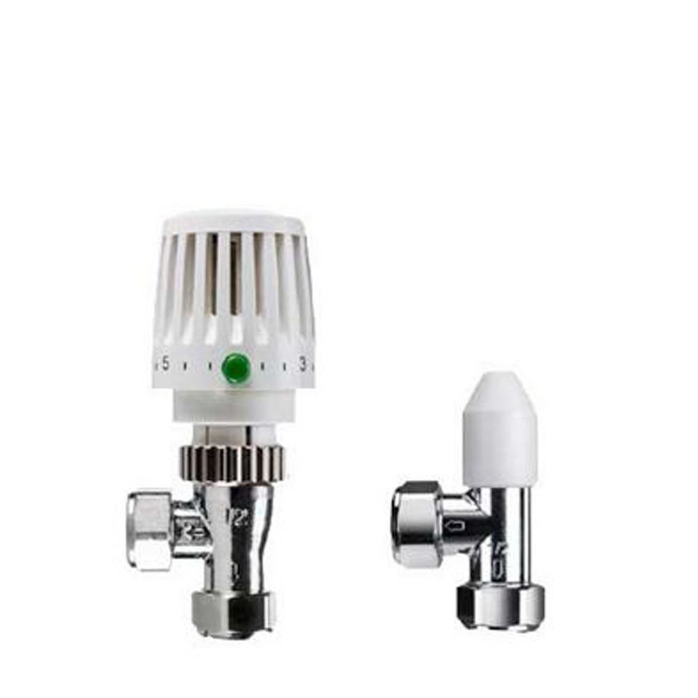 Honeywell Home VTL120 Valencia Traditional 15mm x 1/2" Angled TRV & Lockshield Set