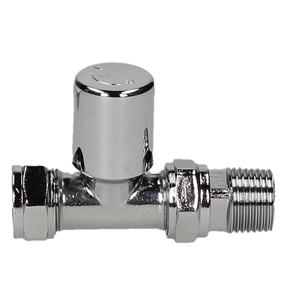 Evolve LP 15 mm Chrome Straight Wheel Head Valve