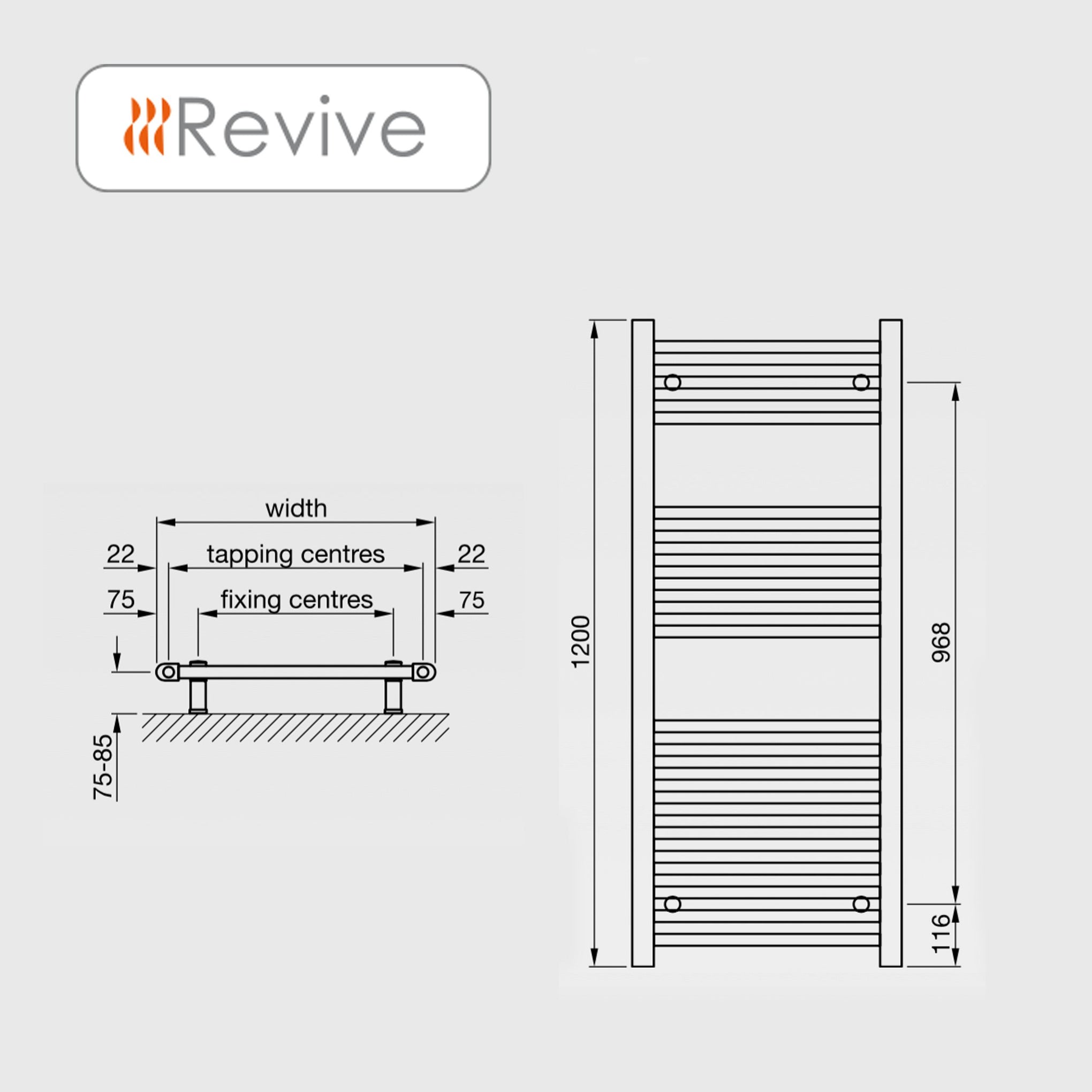 Straight Chrome, 800 H X 400 W Towel Warmer
